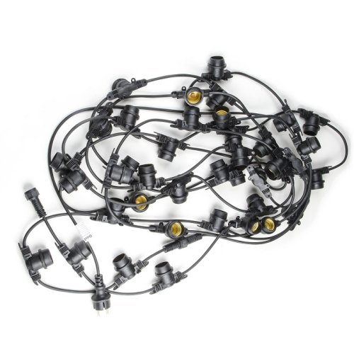 Гирлянда Белт-лайт Rich Led 250 патронов шаг 20см Е27 IP65 Черная (50м) картинка 
